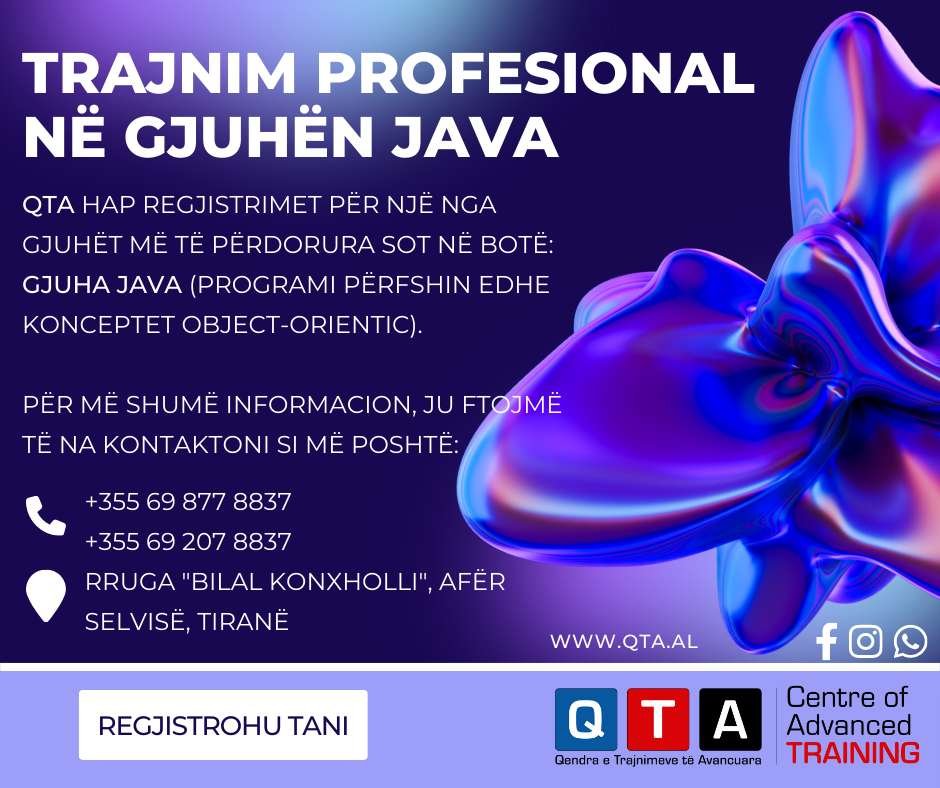 QTA  Trajnim profesional ne gjuhen Java